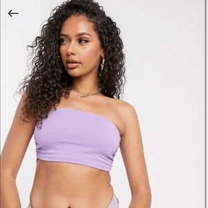 ASOS Design Super Crop Bandeau With Ruching